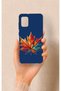 Samsung A31 Compatible Colorful Leaf Pattern Silicone Case