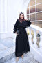 Black Collar Detailed Dress