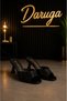 Women's Ecru Feathered Stone Buckle Thick Heeled Slippers – Stylish Daily & Special Occasion Slippers Engagement Slippers Wedding Slippers - 2