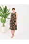 Women's 100% Cotton Wide Cut Patterned Front Pocket Thick Strap Square Neck Dress & Nightgown - 4