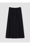 Lcwaikiki Classic Black Elastic Waist A-Line Skirt - 5