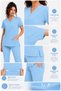 Lycra Scrubs Medical Uniform, Nurse Doctor Hospital Uniform, Men and Women, Healthcare Staff Uniforms, Navy Blue, Purple, Beige, Gray, Burgundy, Coffee, Orange, Blue, Mint, Sage Green, Green, Khaki - 6