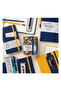 Notebook-Bookaroo A7 Blue Blue Notebook+Pencil Geo - 3