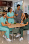 Lycra Scrubs Medical Uniform, Nurse Doctor Hospital Uniform, Men and Women, Healthcare Staff Uniforms, Navy Blue, Purple, Beige, Gray, Burgundy, Coffee, Orange, Blue, Mint, Sage Green, Green, Khaki - 3