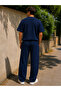 Men's Suit Waffle Fabric Crewneck T-Shirt & Bottom - 3