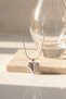 Gray Heart Pendant with Stone and Smooth Surface Stylish Steel Necklace Special Design for Women - 5