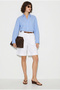 Women's White High Waist Pleated Detailed Belted Bermuda Shorts Yp5439 60286406 - 3