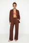 Oversize Muslin Shirt Pants Set Lsa0014 Dark Taupe