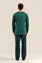 Holiday Party Men's Father Son Burgundy Long Sleeve Pajama Set Ar3822-A-V1 - 7