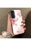 Samsung Galaxy M14 Compatible Silicone Edge Hard Back Case Couple Phone Case with Floral Pattern - 3