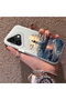 iPhone 16 Compatible Silicone Edge Hard Back Case Couple Phone Case Tower Pattern - 2