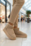 Beige Fur Women's Boots U-400 Z - 2