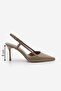 Women's Stiletto Pointed Toe Open Back Ankle Strap Classic Heeled Shoes Tandor Mink - 4