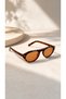 Sole Women's Men's Unisex Cat Eye Sunglasses, Uv Protection, Retro Vintage Design, Stylish Premium Glasses with Gold Detail - 2