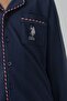Boy's Pajama Set Embroidered Navy Blue Long Sleeve Pajama Set Us2643-C-V1 - 3