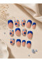 Blue Blossom French Tips