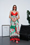 Full Length Strappy Double-Breasted Waist-Tied Viscose Dress