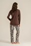 Women's Inspire Others Everyday Brown Long Sleeve Pajama Set Pc9280-S-V2 - 4