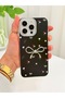iPhone 15 Pro Case with Marbling Effect, 3D Bow and Floral Pattern, Raised Camera Cover - 4