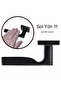 Black Steel Door Handle with Square Badge - Single Left Direction (Metal Product!) !!) - 2
