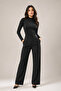 Women's Long Sleeve Half Fisherman Collar Stretchy Cotton Bodysuit - Casual Stylish Basic Snap Fastener Bodysuit - 4