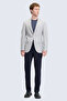 Gray Slim Fit Mono Collar Classic Jacket - 2
