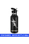 Football Theme Anti Spil Stainless Steel 500ml Water Bottles, Vacuum Insulated Double Wall Travel Bottle with Leak-Proof hot and cold with a special Straw 3 to 6 Years- Black - 2
