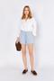 Women's Blue Elastic Waist Tasseled Short Shorts - 5