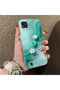 Realme C11 2021 Compatible Silicone Edge Hard Back Case Couple Phone Case with Floral Pattern - 3