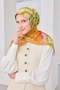 Velora Scarf Illustration Art Oil Green - 3