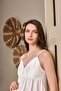 New Season Ecru Summer Elegant Lace Detailed Design Thin Straps Buttoned Maternity Pajama Set - 8