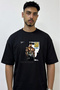 50 Cent_43 Design Printed Oversize Black T-Shirt