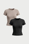 Women's Crew Neck Cotton Modal T-Shirt 2-Pack - Softfit - 2