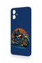 Samsung A06 Compatible Moto Rider Patterned Silicone Case - 4