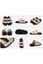 Women's Cream Double Buckle Slippers Orthopedic Cork Sole Comfortable Daily Summer Non-Slip Suede Look Slippers - 4