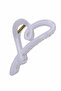 Heart Shaped Transparent Purple Hairpin Latch Clip Women's Accessory