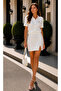 Summer Openwork Short Sleeve Thin Cardigan Skirt Knitwear Set