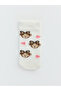 Two Mt Shop Quality Lcw Kids Ecru Patterned Girls' Booties Socks - 5