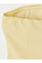 Lcw Vision Yellow Strapless Collar Pleated Dress - 6