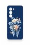 Oppo A5 5g Compatible Blue Ribbon Flower Pattern Silicone Case - 2