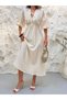 Premium Special Edition Muslin Fabric Balloon Sleeve Midi Dress - 2