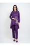 Bella Desi Royal Violet Embroidered Co-Ord Set