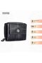 Leather Ladies Wallet for Woman with 14 Card Slots - Clutch Purse, Croc-Black - 2
