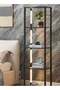 Living Room Bedroom Study Room Decoration LED Bookshelf Lamp, Movable 4-Tier Floor Lamp with Storage Rack with Remote Control 11W - 2