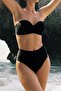 Egyptian Stone Covered Strapless Bikini Set Black