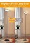 Floor Lamp with Remote & Touch Control, 30W 3000LM LED Uplighter, Dimmable, 4 Color Temps, Black - 6