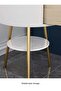 Multifunction Scandinavian Style Floor Lamp Coffee Table Smart Light Bedside Table with 2 Shelves - 7