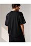 Men's Black Oversize Japanese Landscape and Mountain Printed 100% Cotton T-Shirt - 3