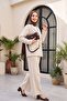 Double-Breasted Collar, Pocket Flaps, Buttoned Trousers Linen Suit - Stone Color - 3