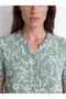 Lcw Grace Green Collared Floral Women's Shirt - 3